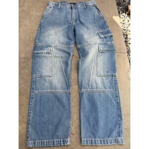 Aeropostale Relaxed Fit Cargo light wash denim 32x30